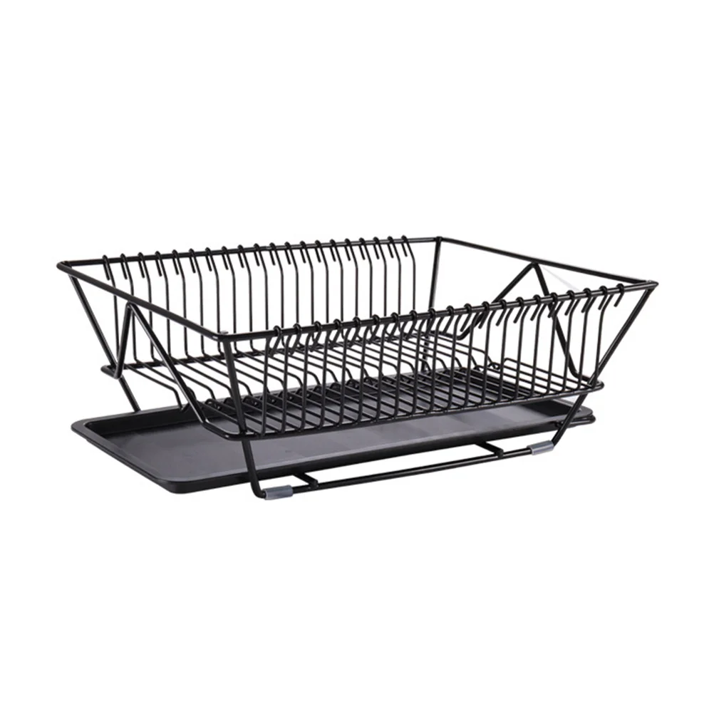 

Dish Draining Rack with Removable Tray Silverware Holder Kitchen Storage Organizer Dish Drying Basket Utensils Holder Storage