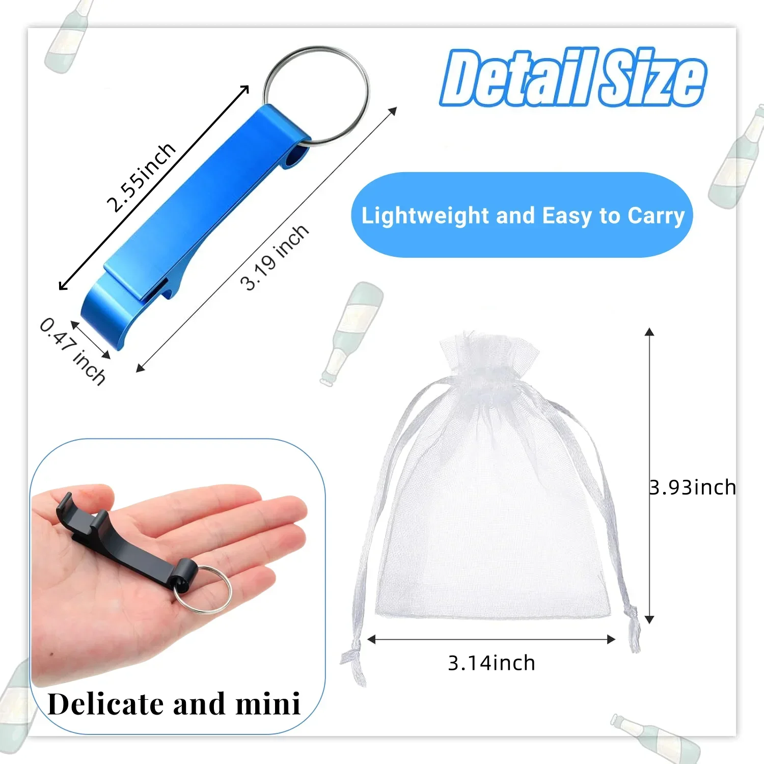 30-180Set Customizable Bottle Openers Thank You Wedding Favors for Guest Beer Opener Keychain for Birthday Baby Shower Souvenirs