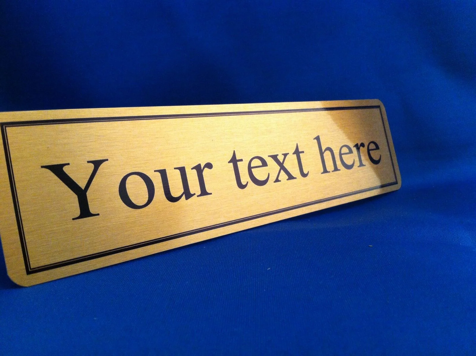 Personalised Silver or Gold Sign Aluminum Composite Plaque Door Gate Office Wall Name  House Sign