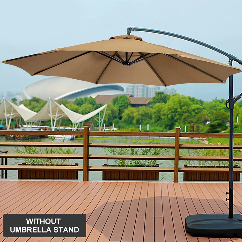

6 Bones Umbrella Replacement Canopy Without Stand 2m Parasol Replaceable Cloth UV Protection Detachable for Outdoor Beach Garden