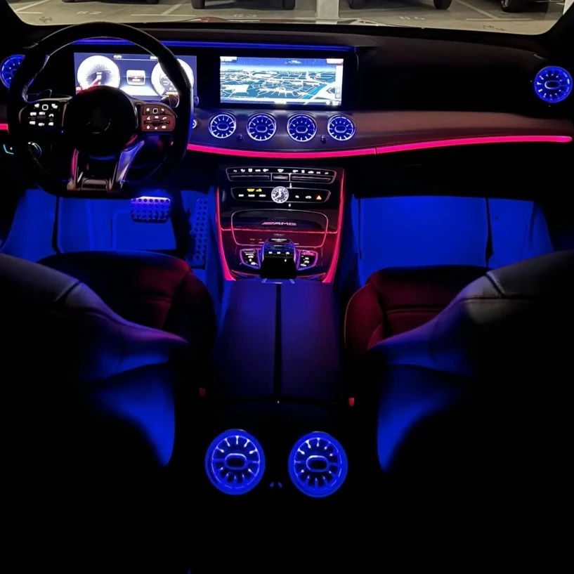 メルセデスベンツ用LEDアンビエントライト,エアコン用,w213タービン用