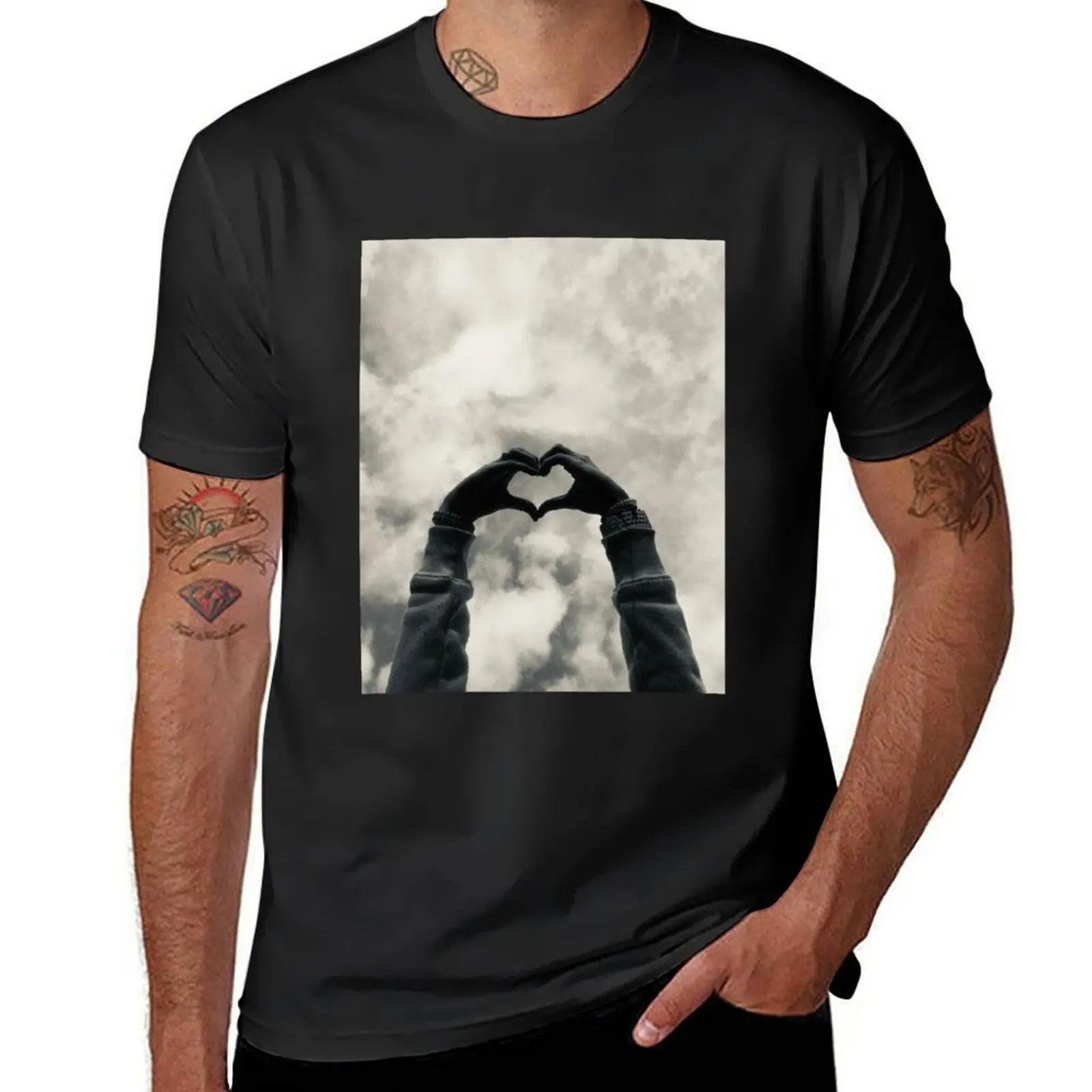 dreamy clouds T-Shirt cute clothes vintage Men's cotton t-shirt