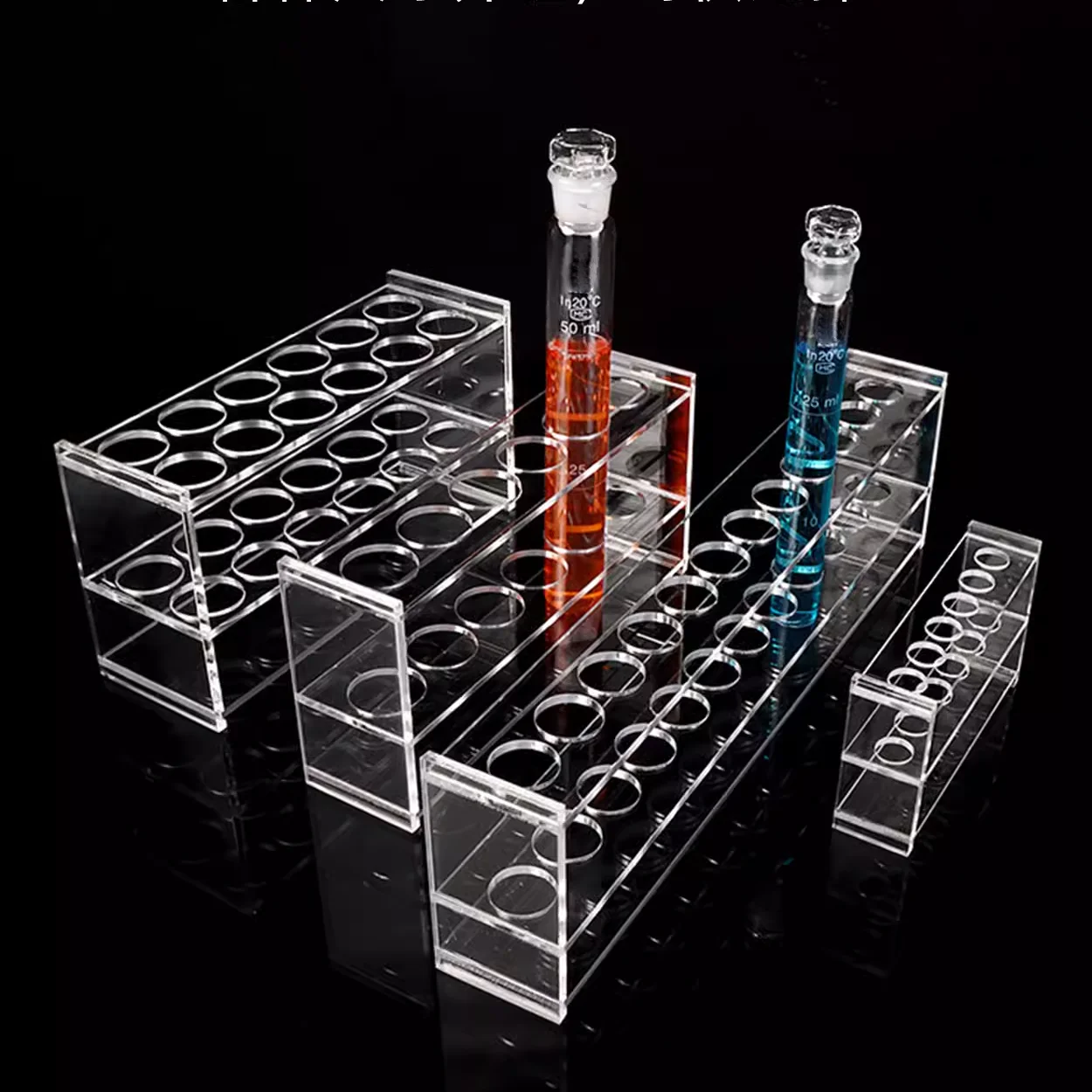 

10ml 25ml 50ml 100ml plexiglass colorimetric tube rack test tube rack 6 holes 12 holes laboratory single/double row