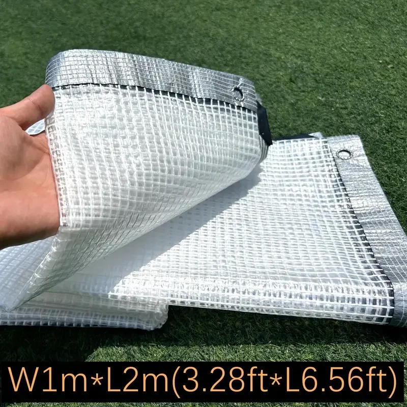 1*2m Clear Greenhouse Tarps Heavy Duty Waterproof Cover With Grommets Outdoor Garden Nursery Farming Poly Shade Sails Supplies