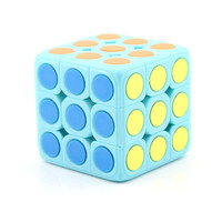 YuMo Round Dot 3x3x3 Magic Cubes Black/ Blue Profession Puzzle Cube Education Children's For Game Toys Gift