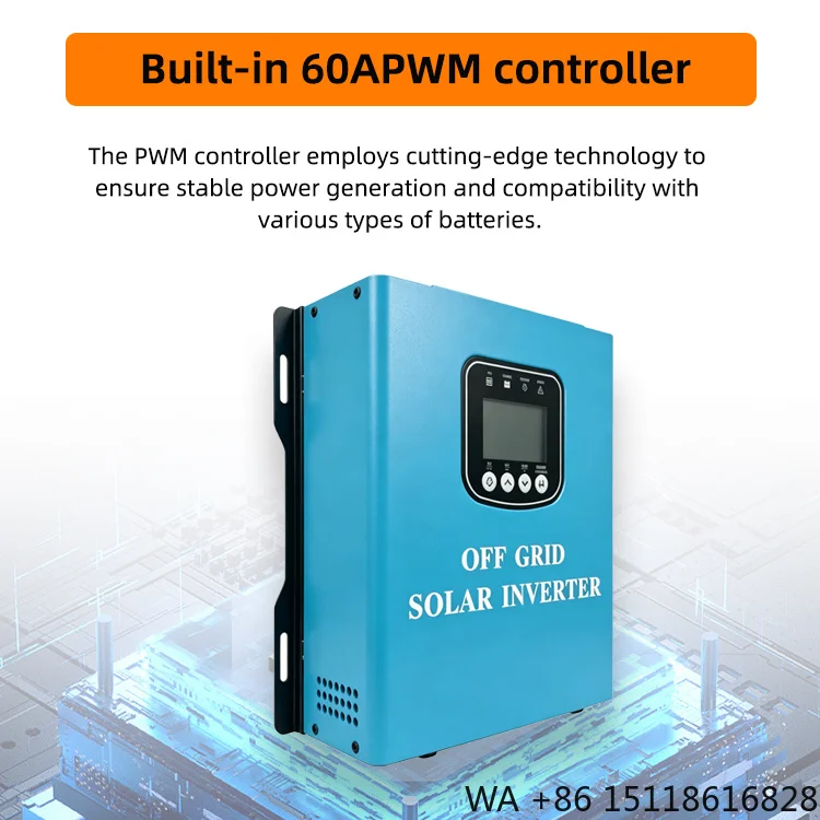 Hybrid Solar Charge Controller Inverter 3kw 3000W 60A High Frequency on Off Grid PV Home Storage Solar Photovoltaic Inverters