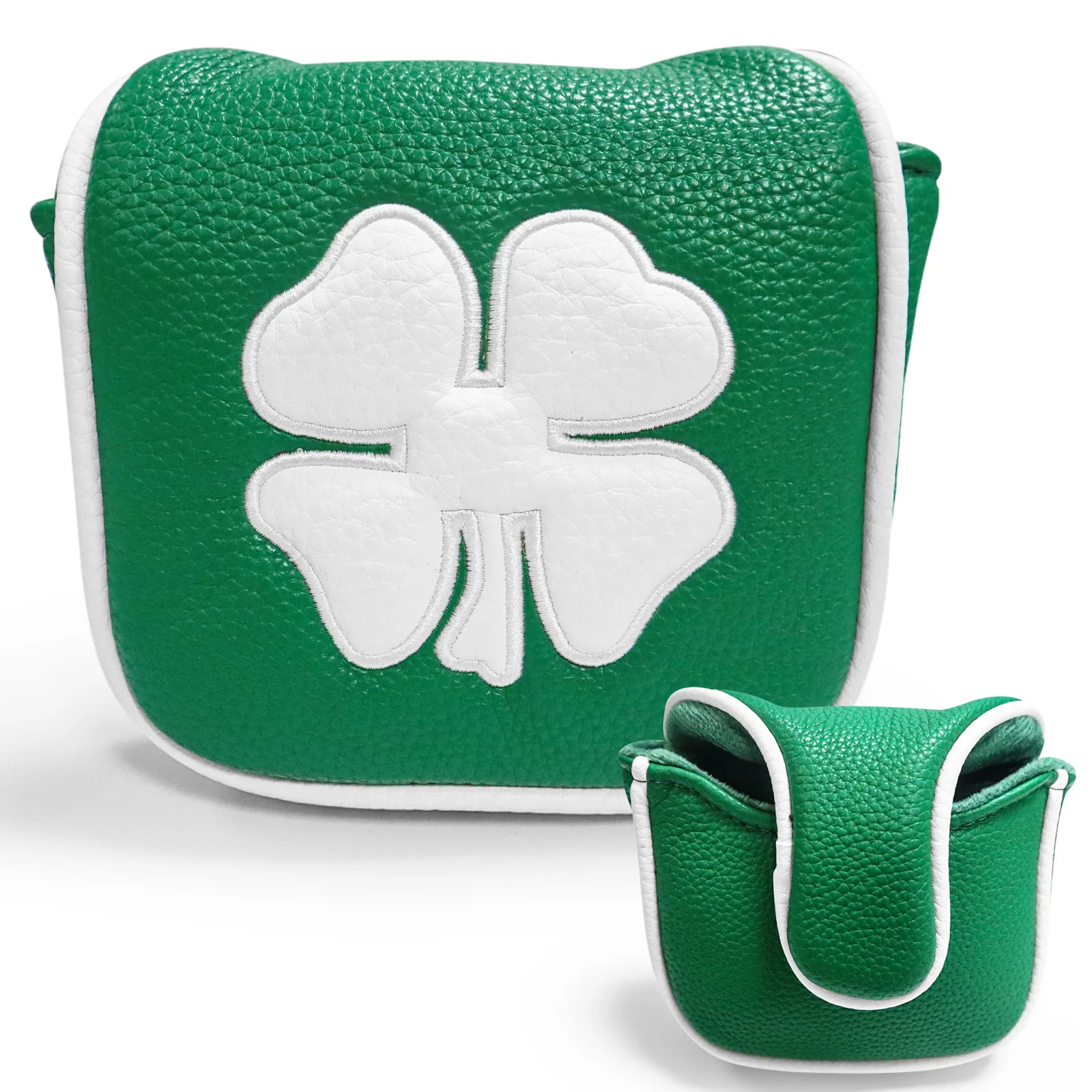 

Litchi Pattern Golf Club Head Cover High-Quality Protective Square Four-Leaf Clover Design Push Cover for Clubs