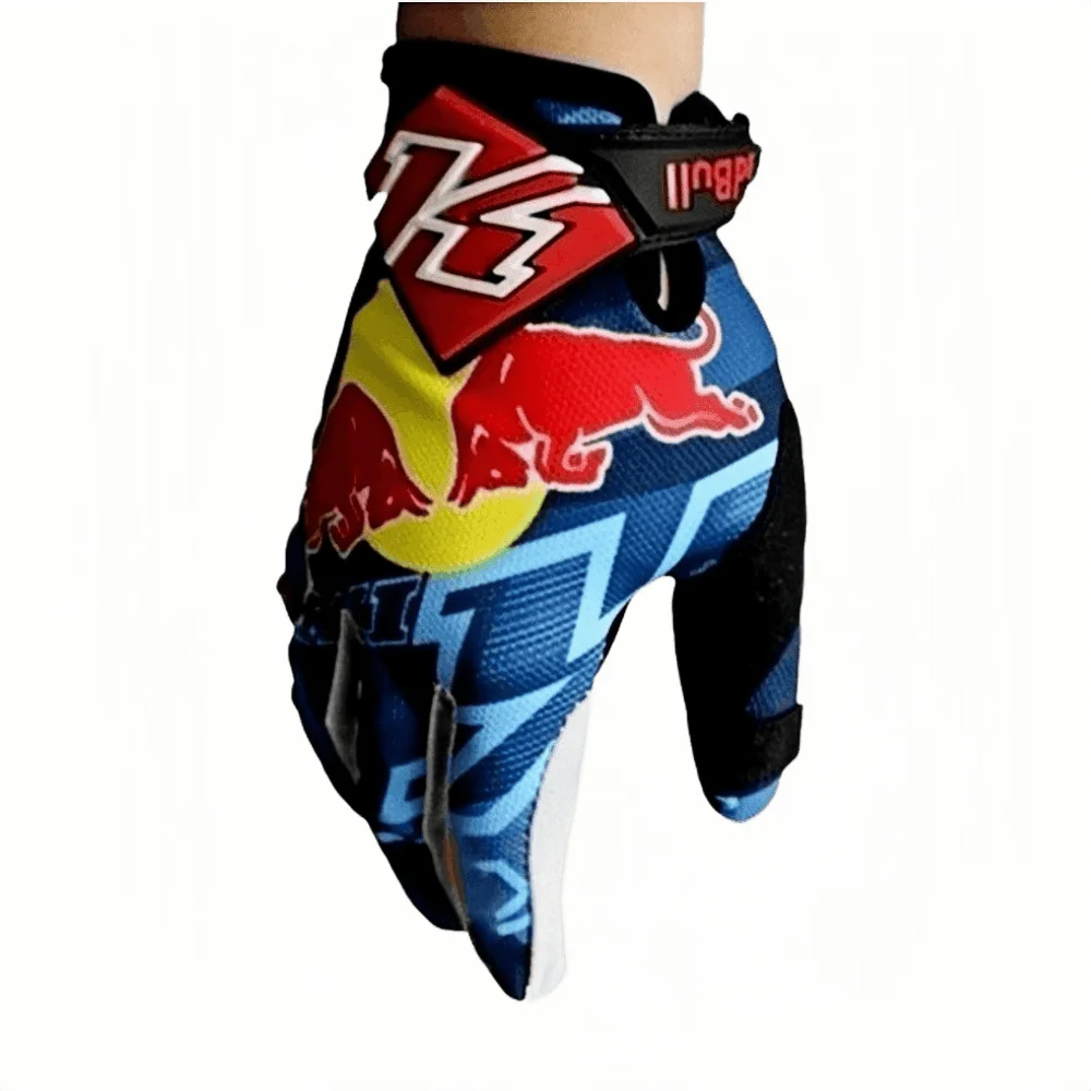 الطبعة الأصلية قفازات ريد بول على الطرق الوعرة الإنحدار الدراجة الجبلية DH MX MTB قفازات الدراجات النارية للرجال والنساء قفازات ريد بول