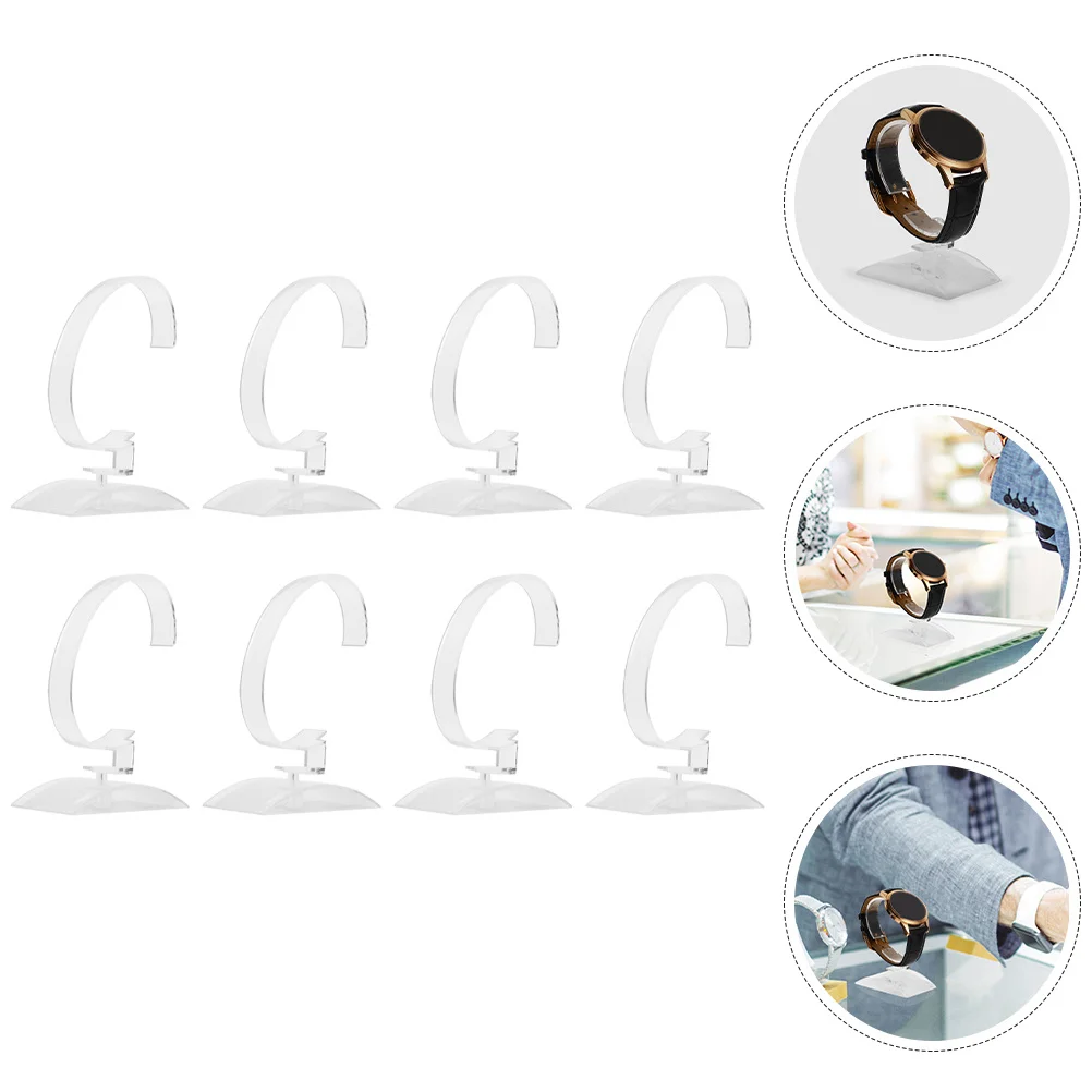 

8Pcs Acrylic Bracelet Display Stand Durable Wrist Watch Holder Transparent Design Modern Jewelry Organizer Watch Stand