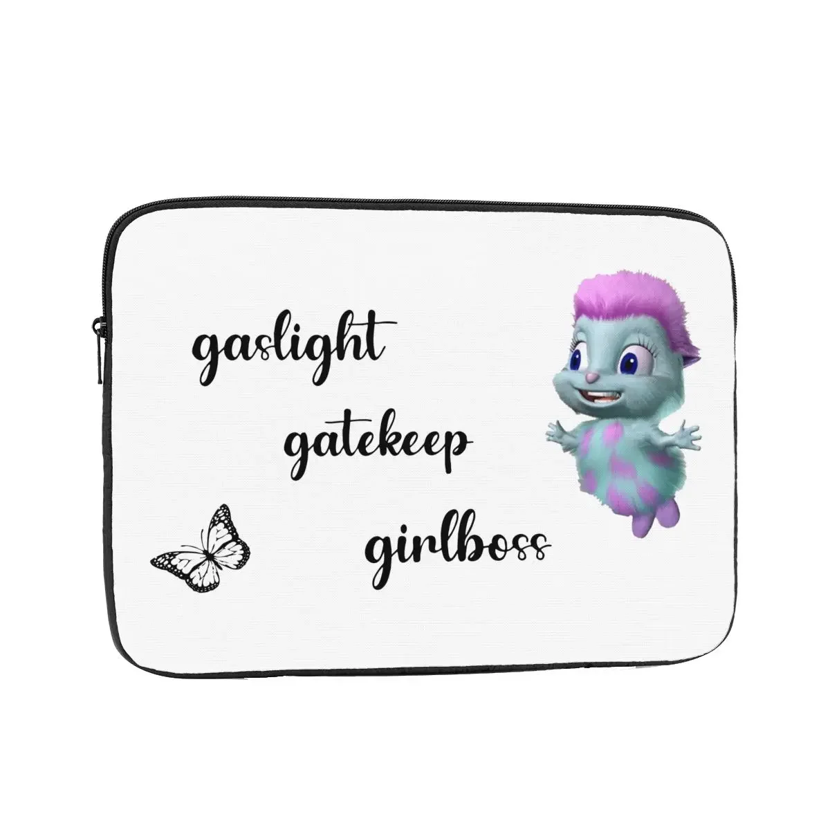 Bibble Says Gaslight Gatekeep Girlboss Laptop Bag Sleeve 12 13 15 17 Inch Cartoon Notebook Bag Case Shockproof Case Bag