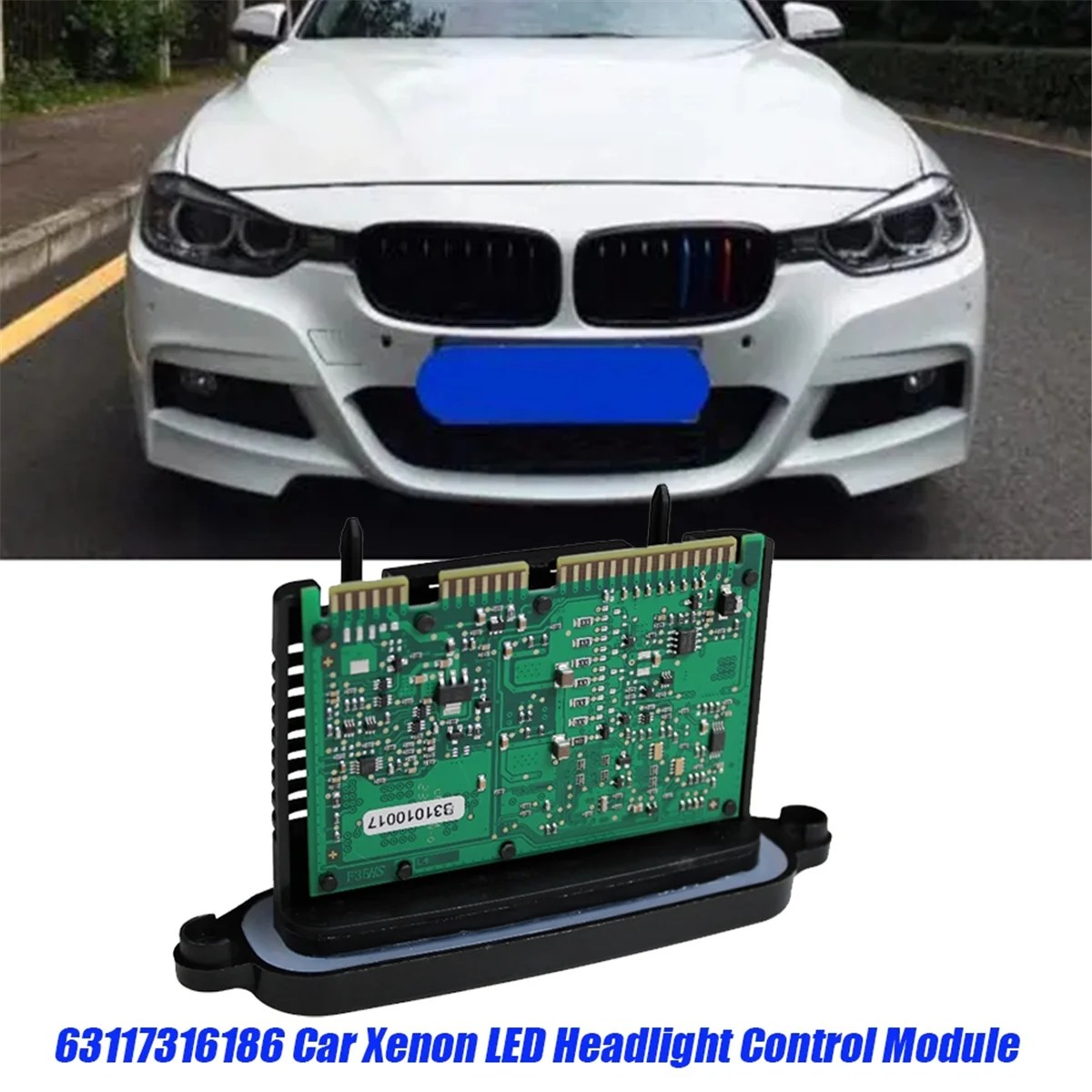 63117316186   Samochodowy moduł sterujący reflektorami ksenonowymi TMS LED do BMW serii 3 F30 F31 F34 F35 2011-2016 z funkcją podążania