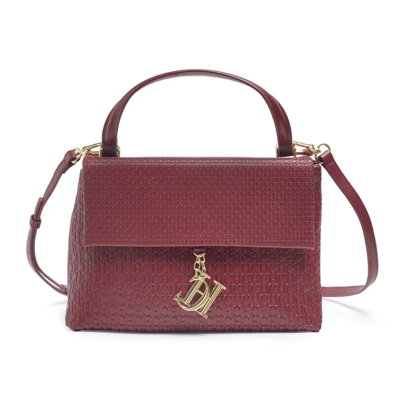 Tas Tangan CH Ringan PU+TPU 28x12x9cm, Dompet Kompartemen Resleting 5 Warna, Tas Jinjing Ringkas untuk Ponsel & Dompet