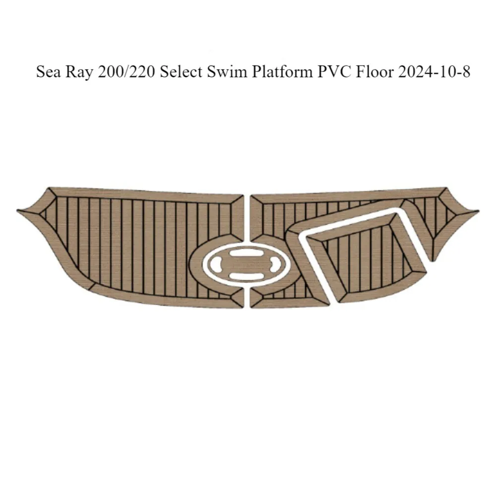 

Sea Ray 200/220 специальный синтетический ПВХ Тиковый коврик для плавания, напольный коврик, напольное покрытие тикового цвета с черными стеклами