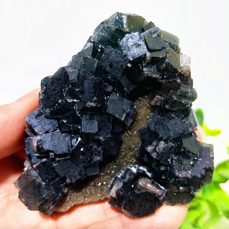 Natural Stones Blue Fluorescence Effect Fluorite Crystals Mineral Samples Witchcraft Energy Feng Shui Room Decoration