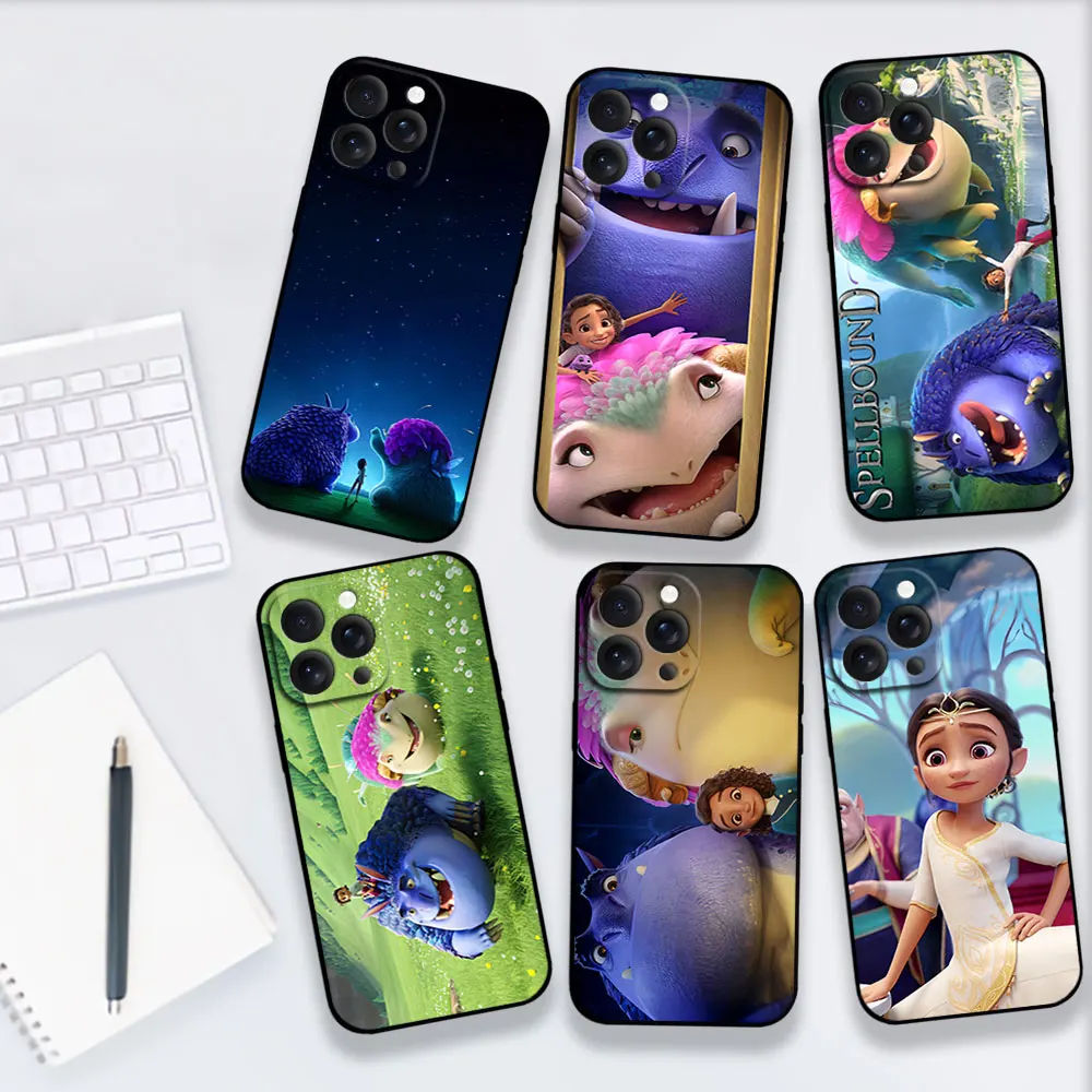 Movie For iPhone 11 12 13 14 15 16 Pro Max Plus Matte Soft Silicone phone Case S-Spell B-bound Ultra Thin Black Cover