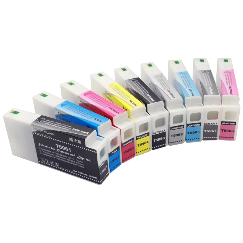 T5961-T5969 T596A T596B for Epson 9908 Pigment Cartridges epson 7908 7890 9890 9908 9710 7710 9910 7910 7900 9910 ink cartridge