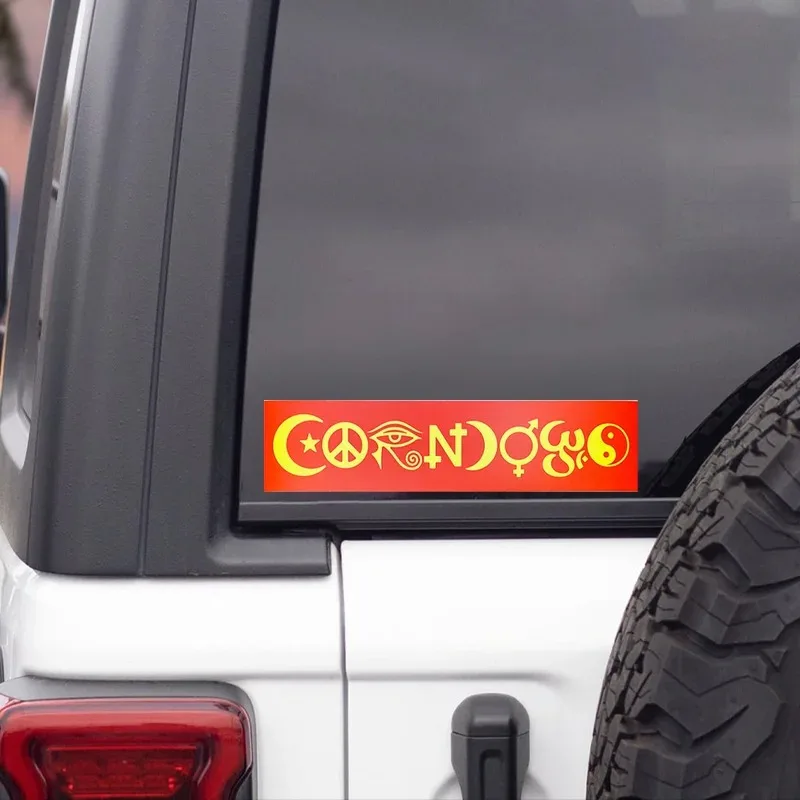 Autocollant de voiture "Paix, Amour, Unité" en vinyle imperméable pour pare-chocs, fenêtre, carrosserie, décoration de véhicule amusante et colorée