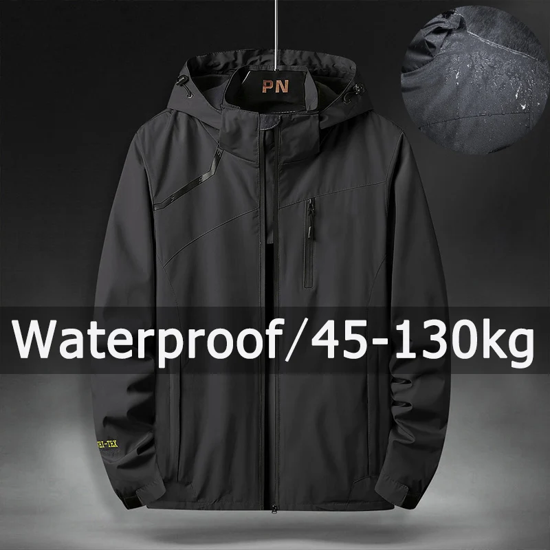 Jackets Windbreaker Men Plus Size 45-130kg 5XL 6XL 7XL Outdoor Windproof Rainproof Coat Big Size Clothing Jaqueta 점퍼 남자 Veste