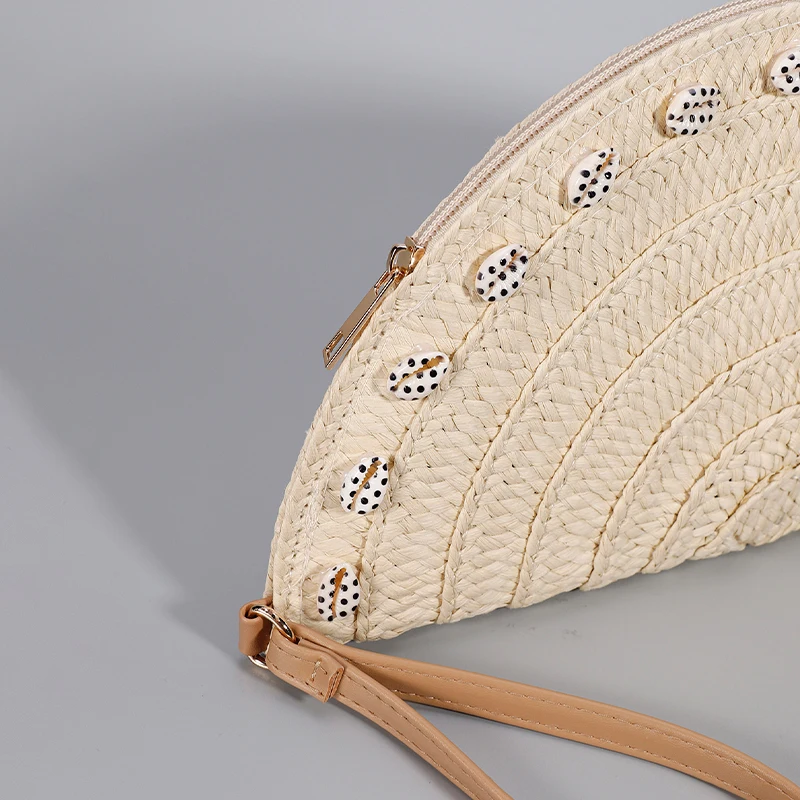 Straw Bags Clutch 2024 Bags for Women Straw Bag Leather Handle Straw Bags Tote Summer Beach in Handbags Straw Bag Personalized