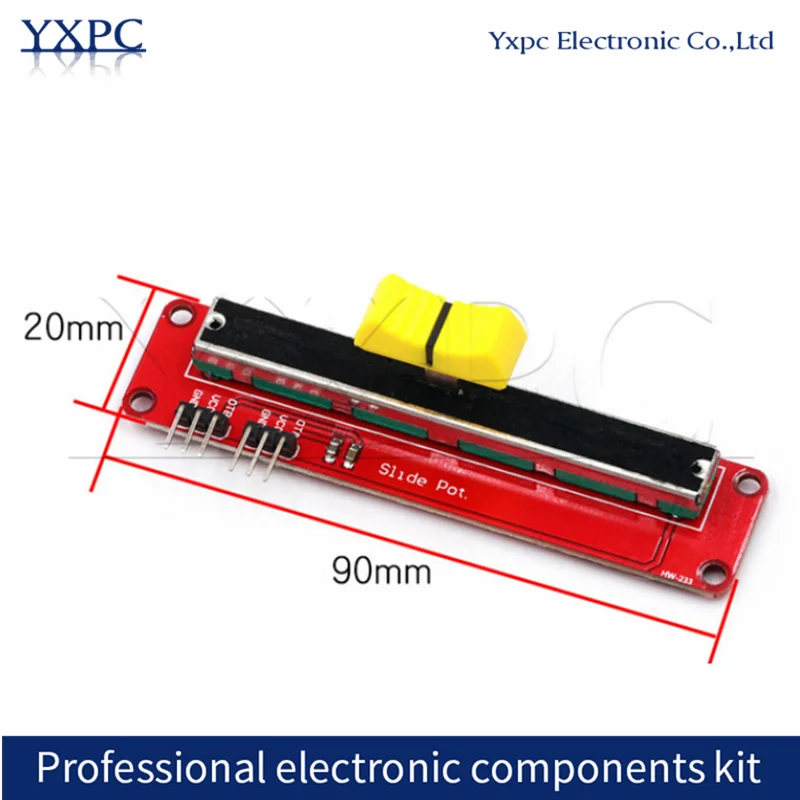 B10K Sliding Slider Potentiometer Switch Slide Block Module Slip regulating potentiometer for Arduino MCU ARM Electronics DIY