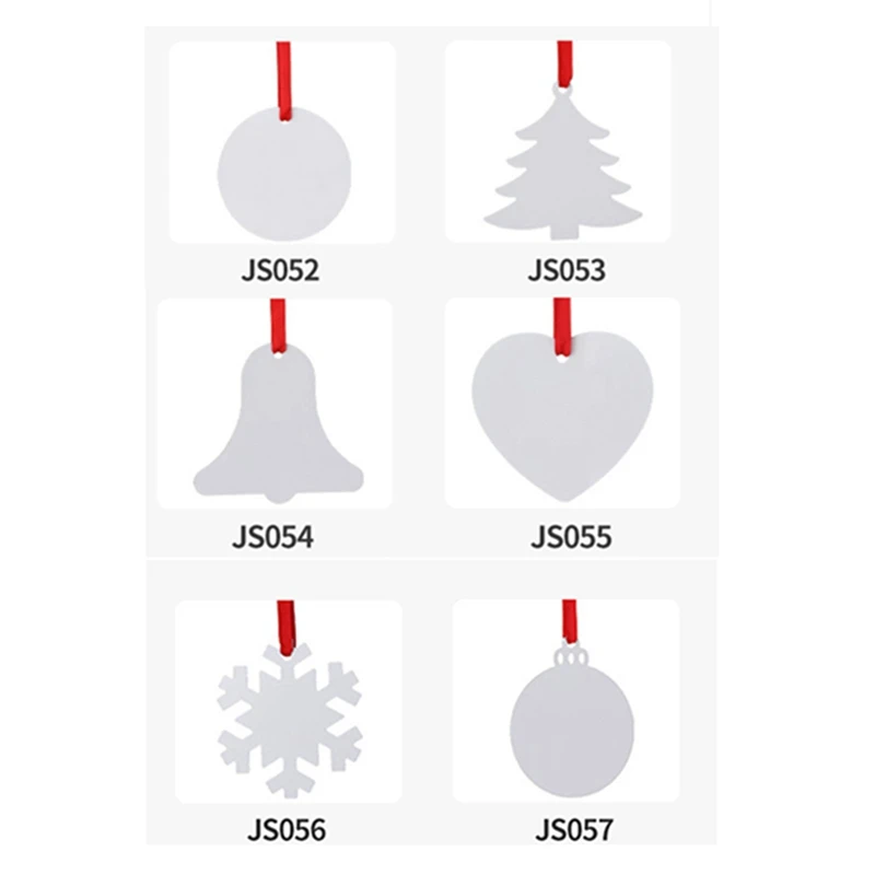 10Pack Sublimatie Kerst Blanks, Blanco Aluminium Bord Ornamenten Witte Blanco Ornamenten Voor Diy Kerstdag