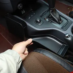 For Ford Ranger Wildtrak T6 T7 T8 2015-2021 ABS Black Car Central Control Side Storage Box Mobile Phone Tray Car Accessories