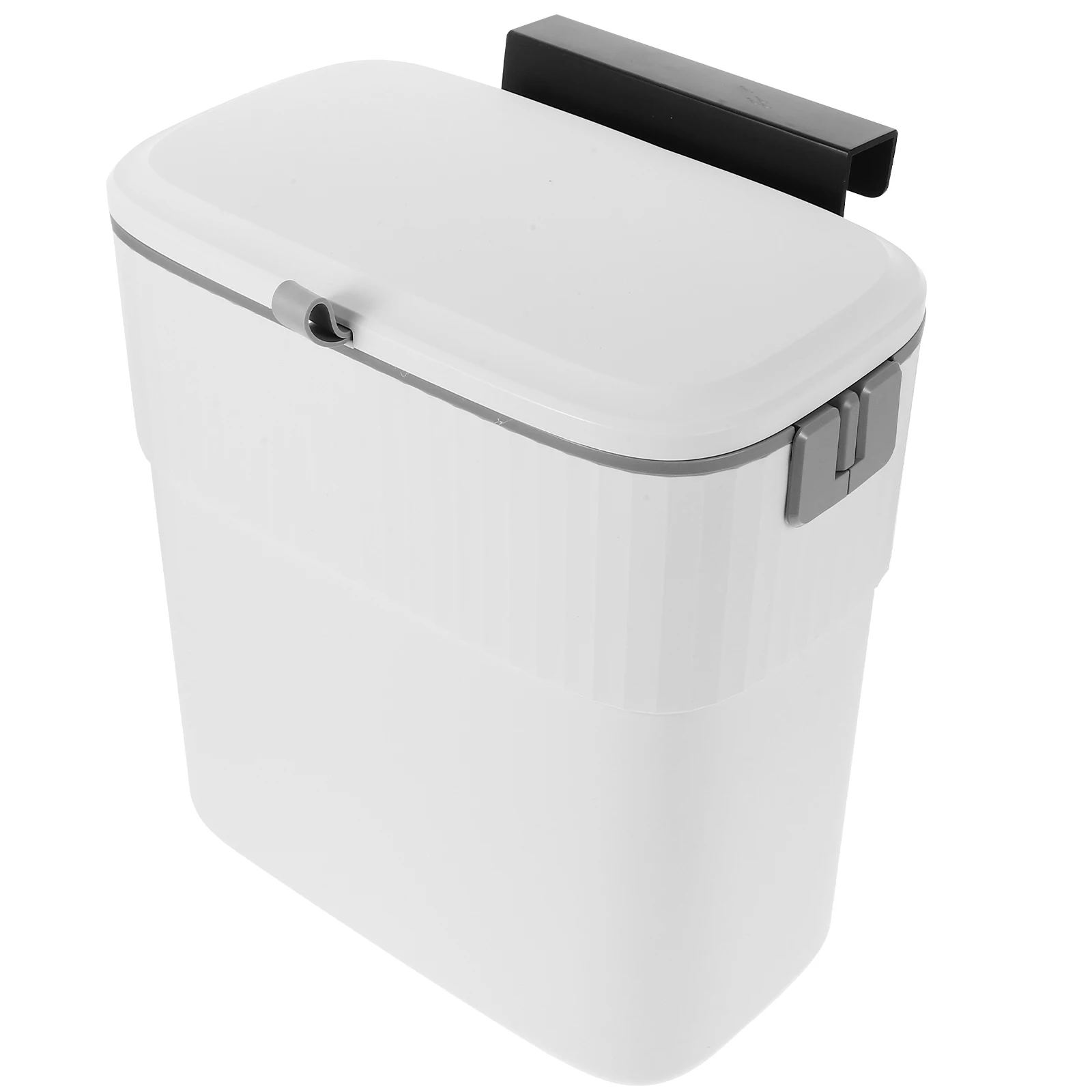 

9L Automatic Trash Can Kitchen Garbage Bin Pull Lift Closure Slide Lid Cabinet Mount No Punch Installation Compost Dustbin