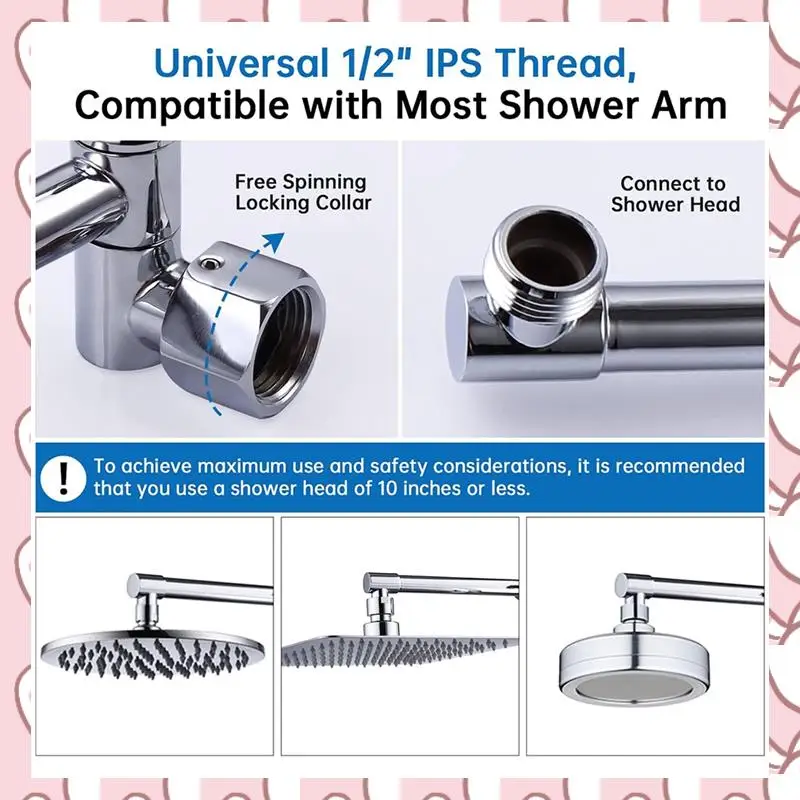 

Удлинитель душевой лейки HHTL, регулируемый удлинитель с фиксирующим шарниром, усиление или нижний дождь и фиксированная душевая лейка