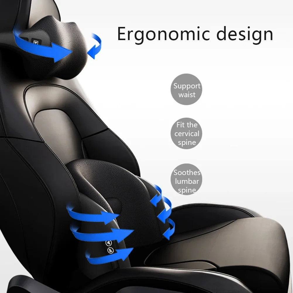 Car Neck Cushion Lumbar Support Electric Men Massage Neck Car Neck Pillow Outdoor Car Accessories Home Car Massage Seat