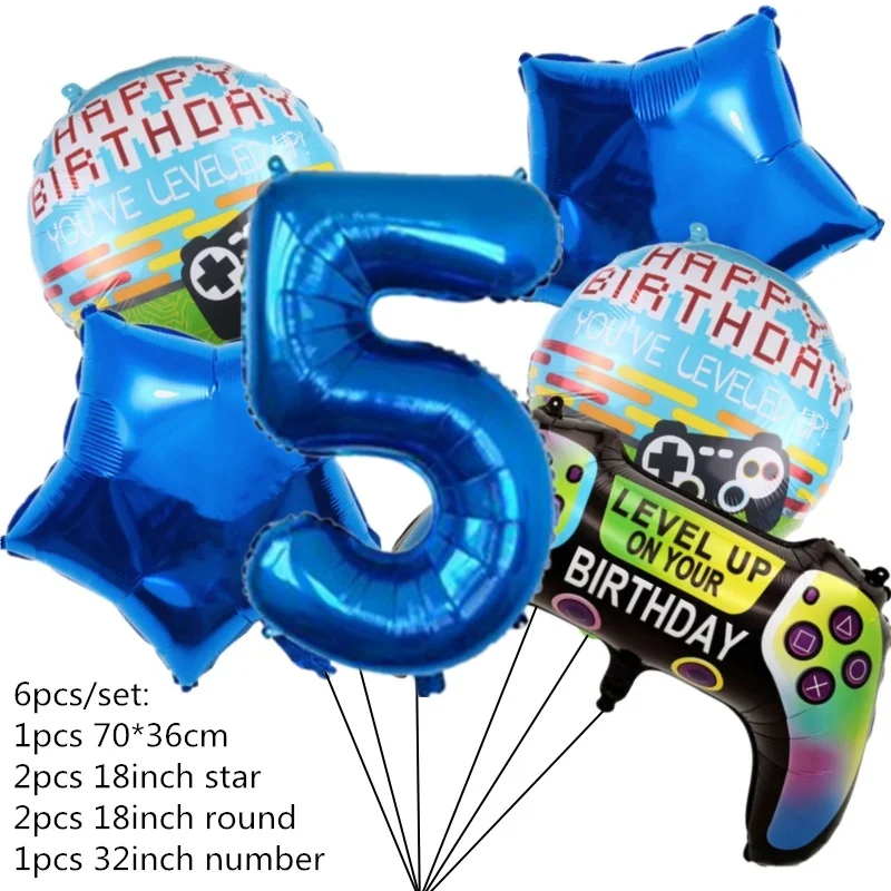 Videospiel Geburtstag Dekoration Ballon Geschirr Set Tischdecke Teller Tasse Hintergrund Banner Jungen Party Dekorationen Lieferungen – Detail 10