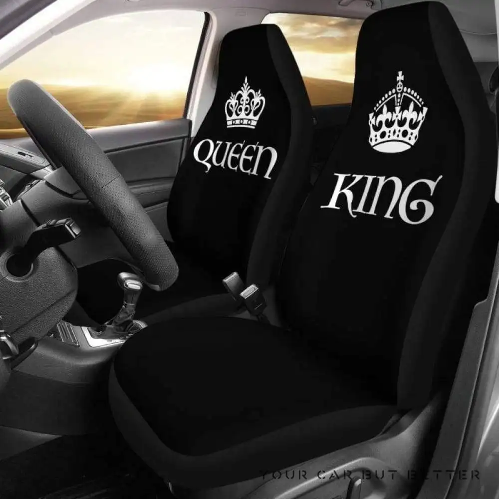 King Queen Car Seat Covers 02 Bn 215515,Pack of 2 Universal Front Seat Protective Cover