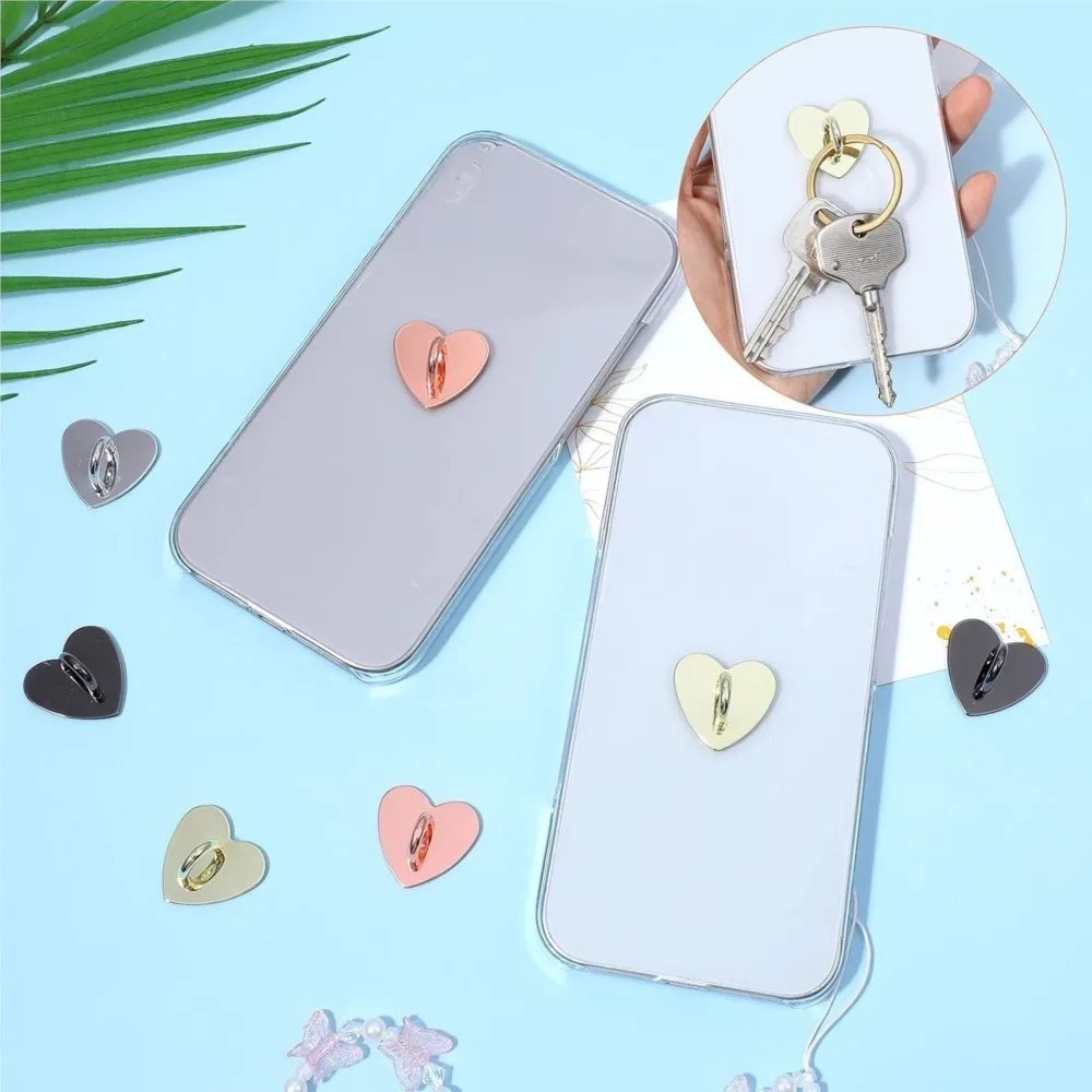 5Pcs Cute Phone Case Finger Ring Holder Phone Case Finger Ring Stand Hook Buckle DIY Fashion Shell Sticker Keychain Accessories view 5