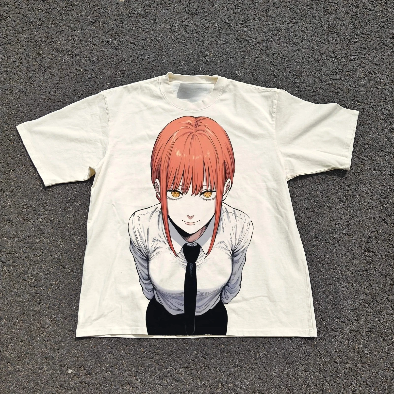 

Повседневная футболка Chainsaw Man Makima, мужская и женская, люксовый брендовый топ