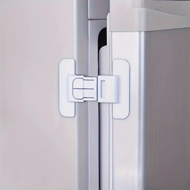1pc Refrigerator Anti Opening Safety Lock,Refrigerator Door Fixing Buckle, Refrigerator Door Closer,Water Dispenser Safety Lock
