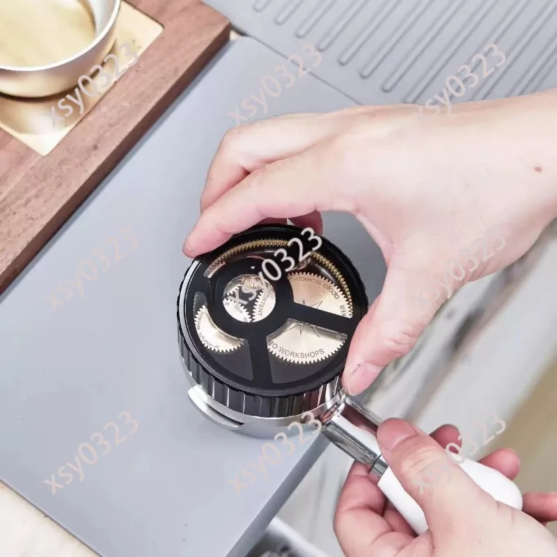 58mm Planetary Gear Espresso Coffee Powder Dispenser Needle Type Distributor for Perfect Espresso Making