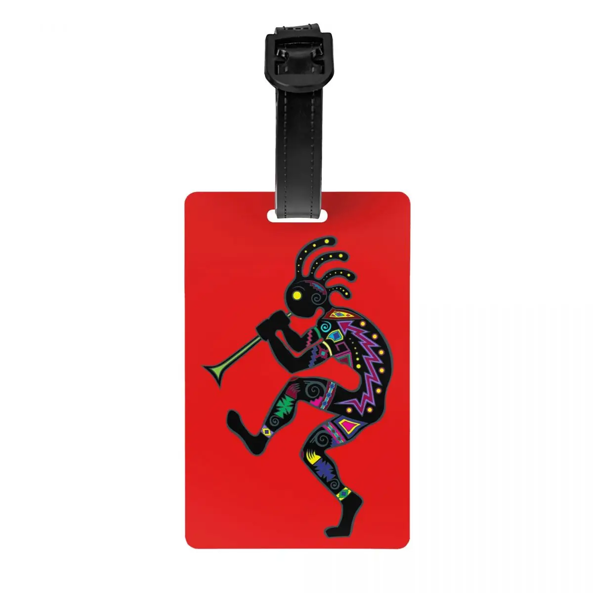 

Изготовленные на заказ африканские племенные индейские багажные бирки Kokopelli для дорожного чемодана, конфиденциальная обложка, имя, удостоверение личности