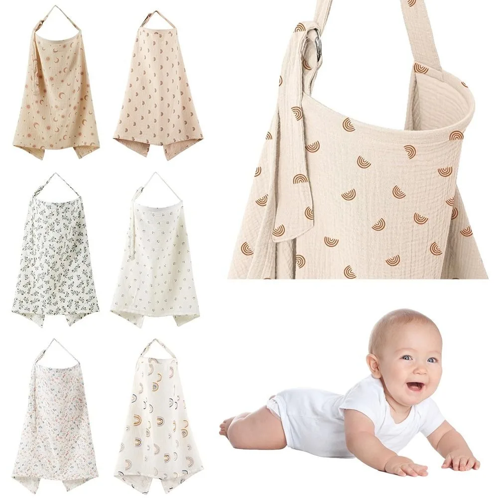 with Arch Neckline Breastfeeding Nursing Cover Multi-purpose Breathable Privacy Breast Feeding Blanket Adjustable