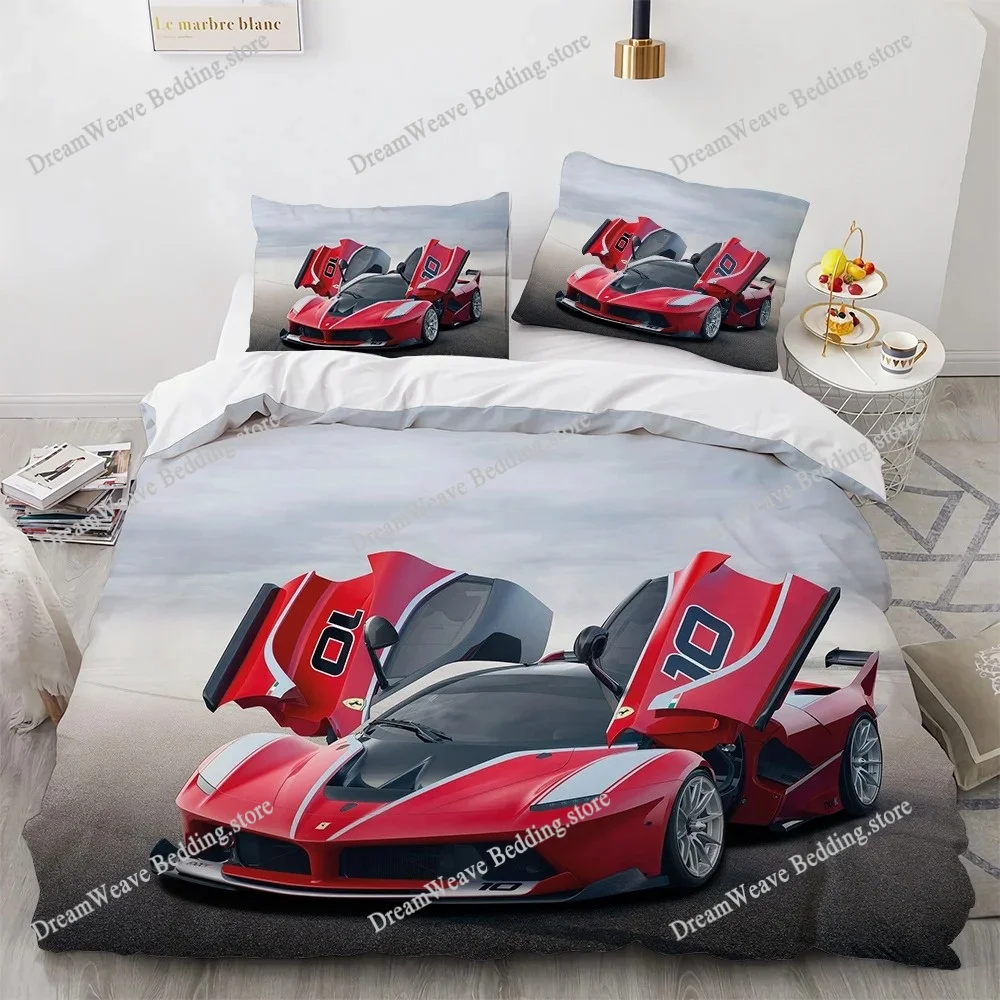 

Sports Car Racing Bedding Set Single Twin Full Queen King Size SUV Truck Bed Set Aldult Kid Bedroom 3D Print Duvet Cover Sets