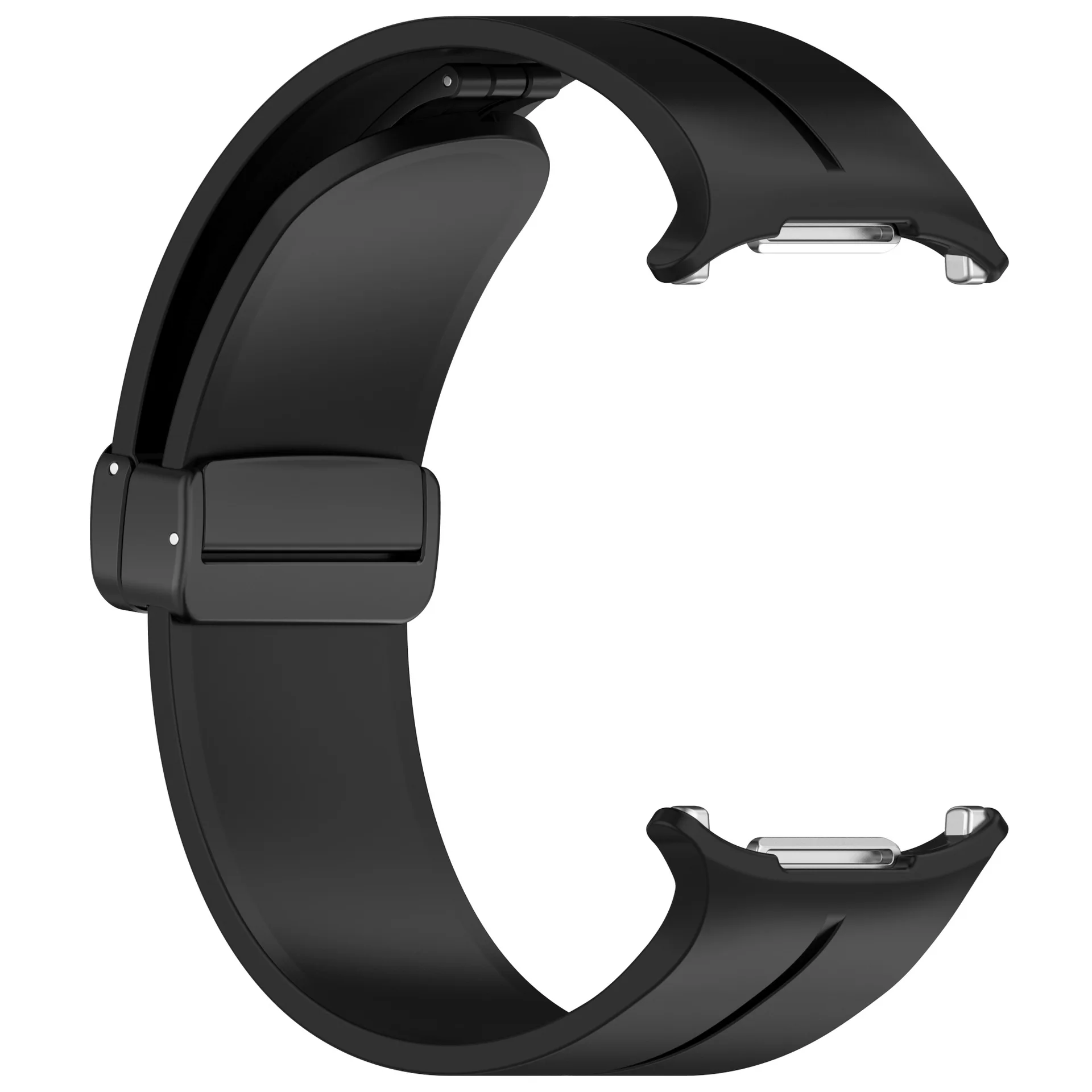 Magnetic Folding Buckle Band for Samsung Galaxy Watch Ultra 47mm Silicone Strap for Galaxy Watch 7 Ultra Watchband Bracelet