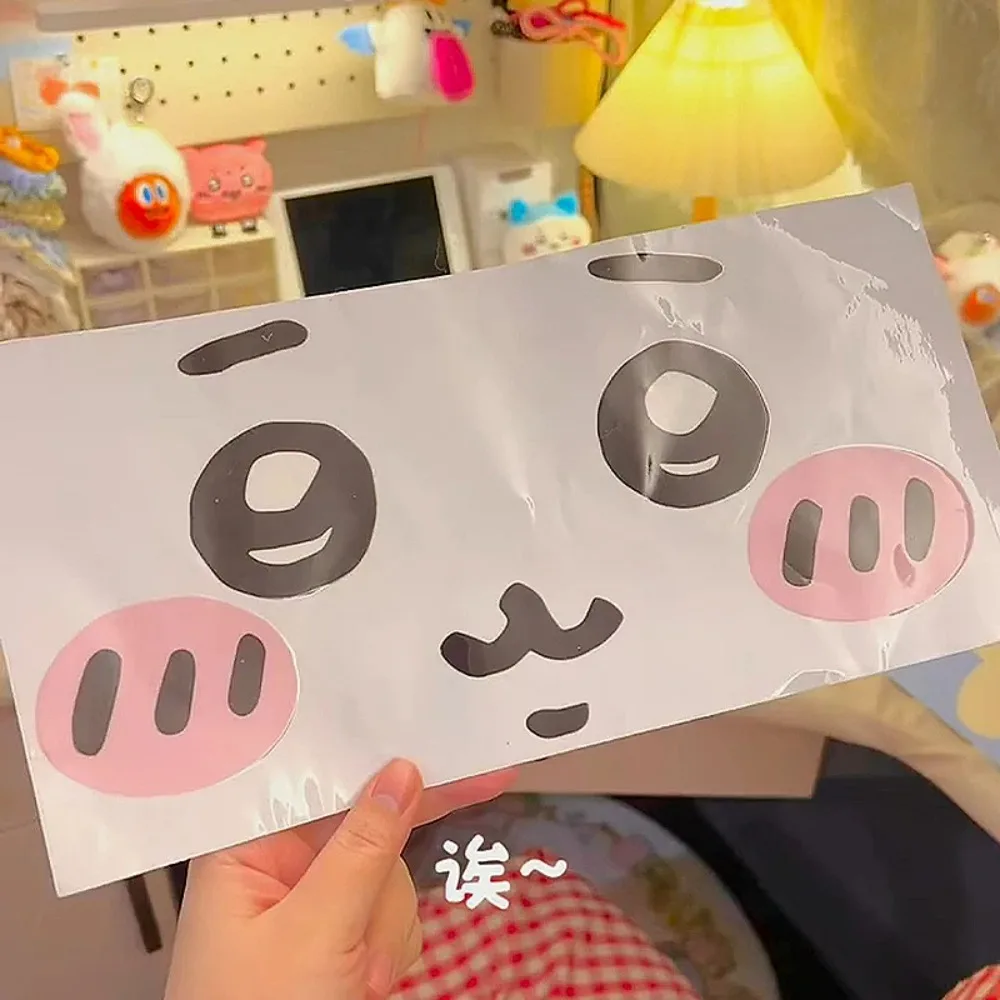 Chiikawa Cute Expression Stickers Traceless Removable DIY Decorative Decals Cartoon Pattern Craft and Scrapbook Use Gift Toys