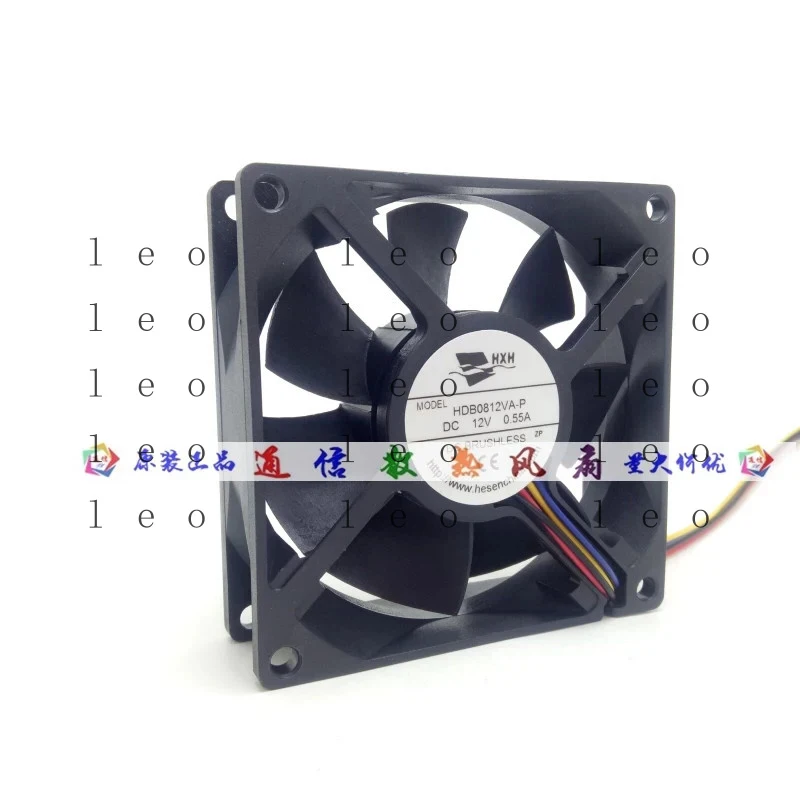 1PCS HXH HDB0812VA-P 12V DC 0.59A 4-wire Waterproof Cooling Fan 8CM  8025