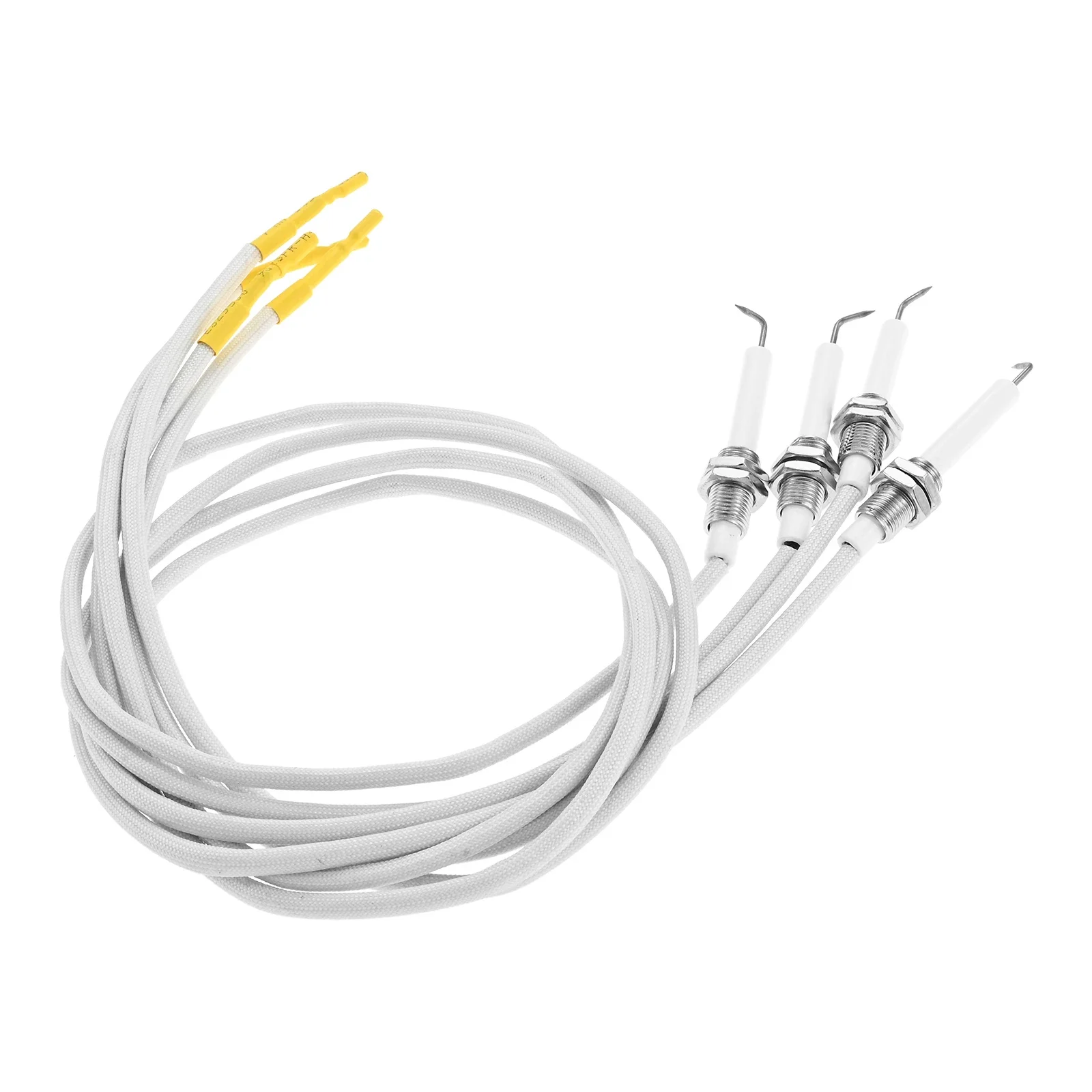 4pcs M10*1 Thread Igniter 27 Inch Ignitor Wire Ceramic Spark Plug Ignition Electrode for Fire Pit Burner Gas Grill Burner BBQ