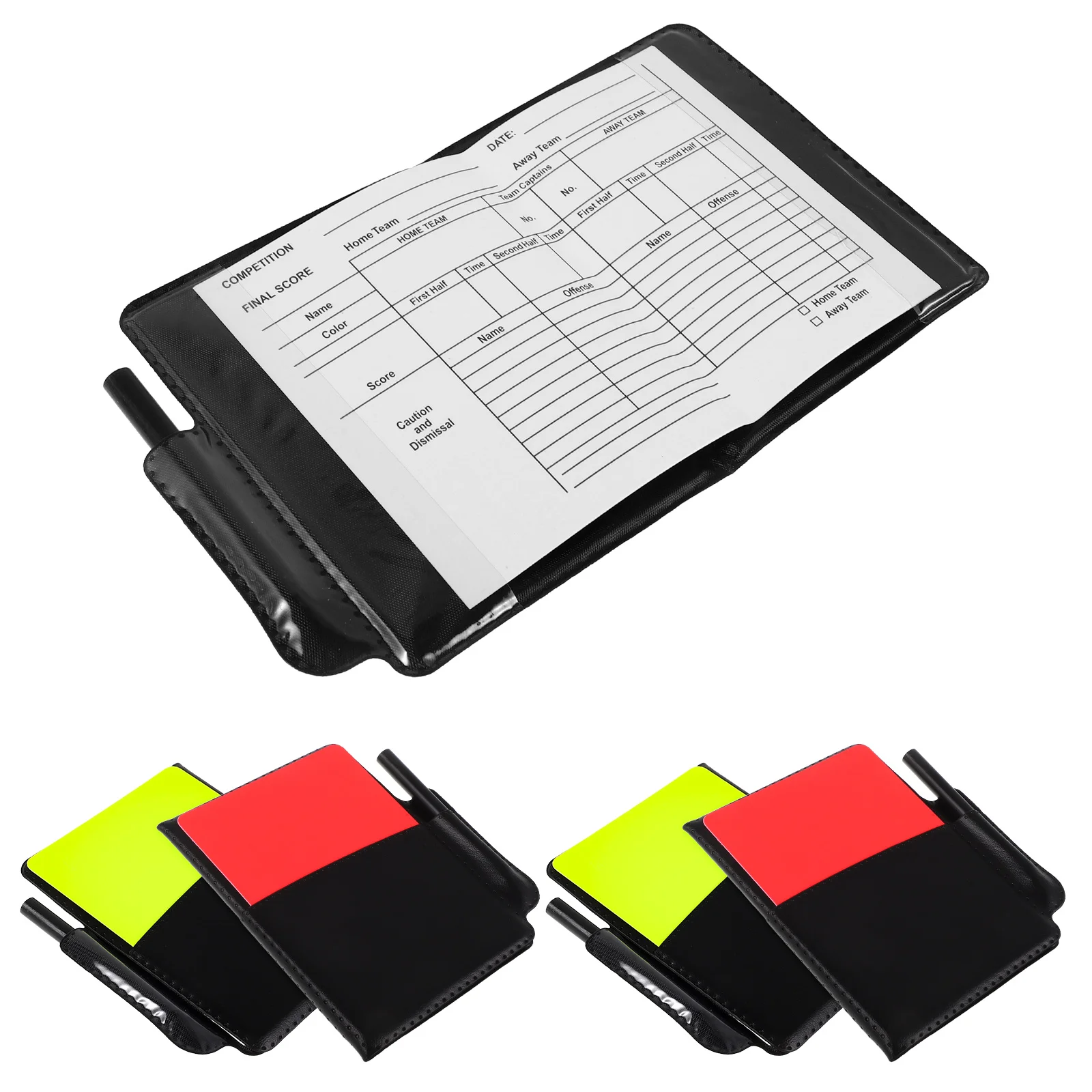 

5 Sets Soccer Red Yellow Pvc Penalty Warning Cards Waterproof Lightweight Durable For Football Match Stadium School Competition