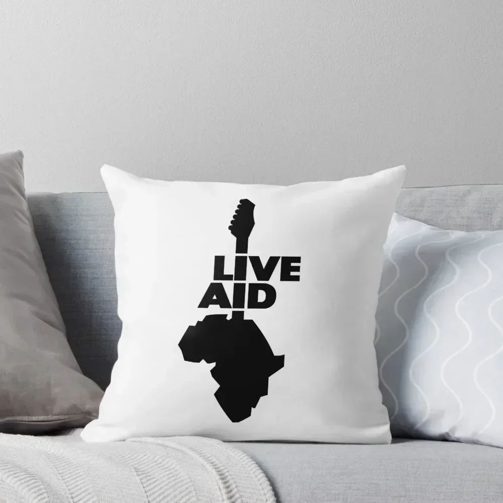 Live Aid Concert Throw Pillow Sofa Cushion Cover Couch Pillows Plaid Sofa Sofa Cushion pillow