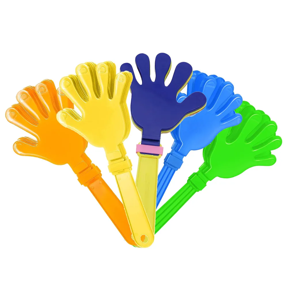 5Pcs Sunburst Yellow Hand Clappers Clappers Noisemakers Party Favors Plastic Clapper for Sporting Events Cheers Ball Noisemakers