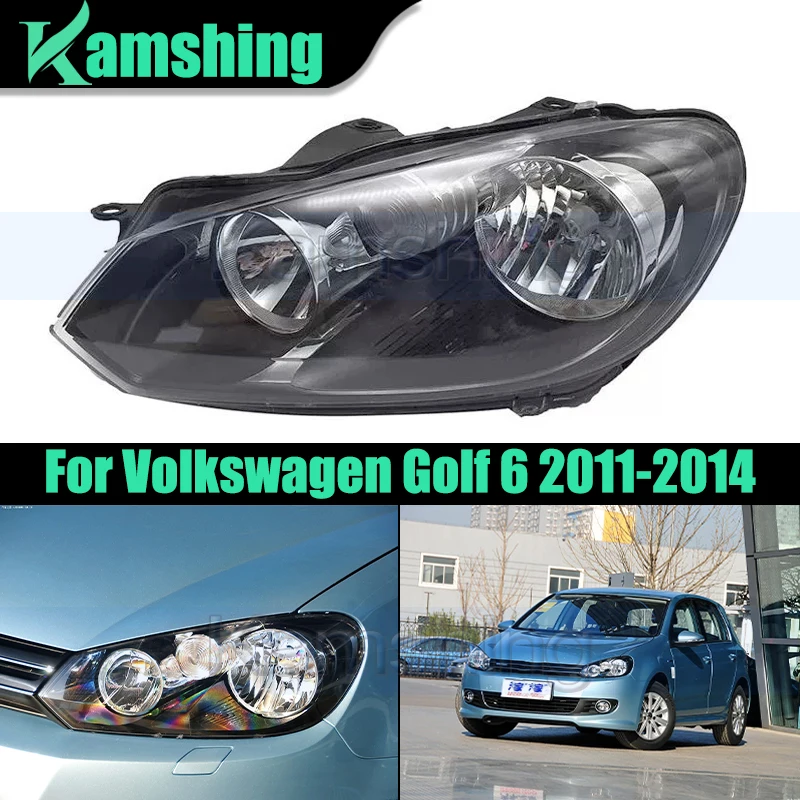 8-pinowe przednie światło do Volkswagen Golf 6 2011-2014, przedni reflektor, lampa przednia