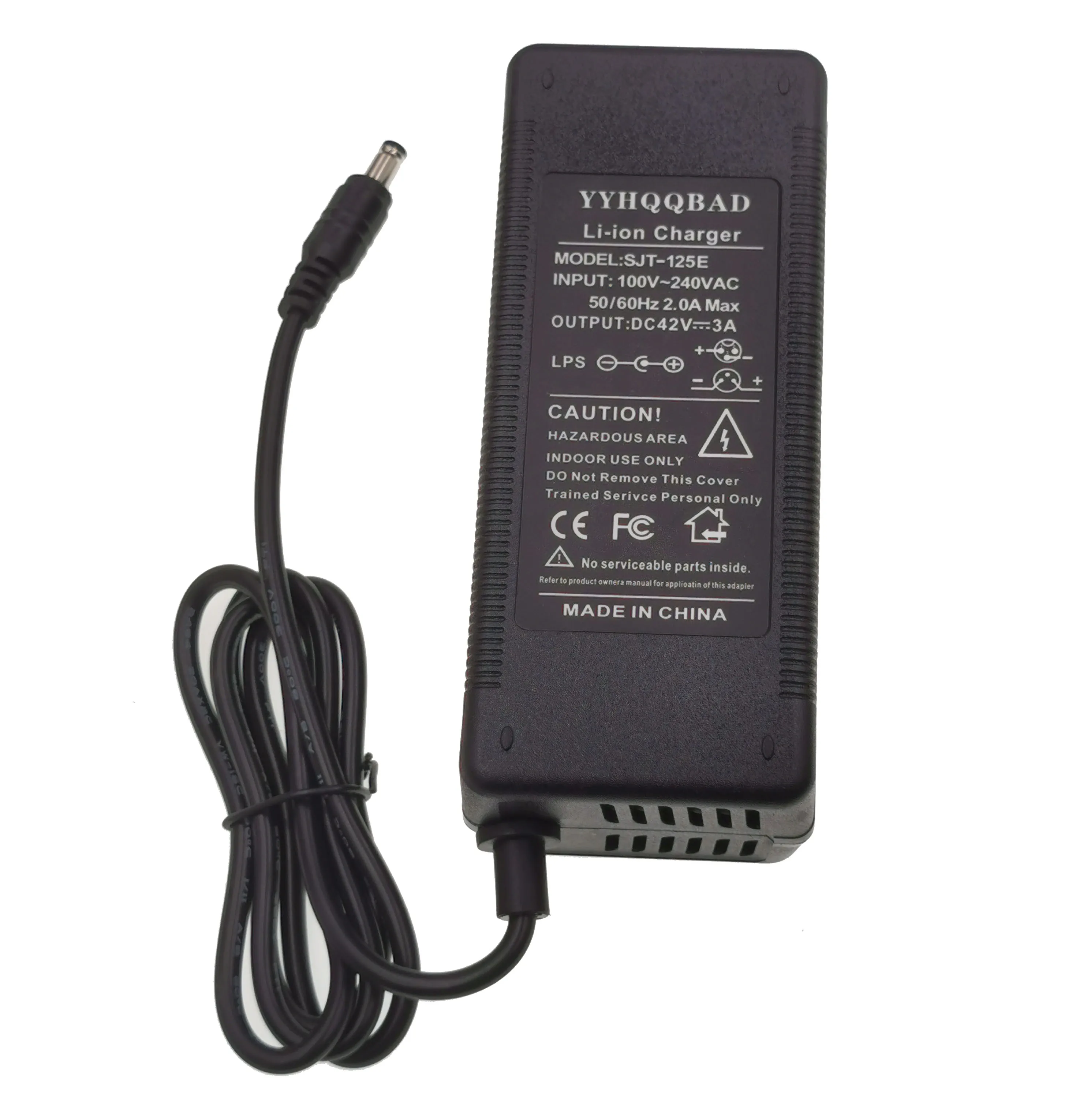 42V 3A Li-ion Battery Charger for 10S 36V Lithium Battery Pack with XT60 Connector