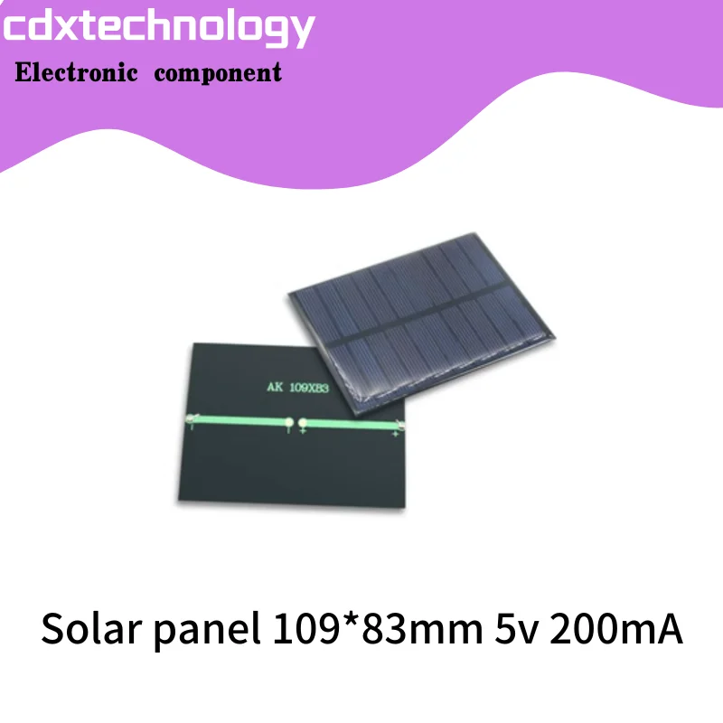 Solar panel 109*83mm 5v 200mA drip panel photovoltaic power generation battery charging