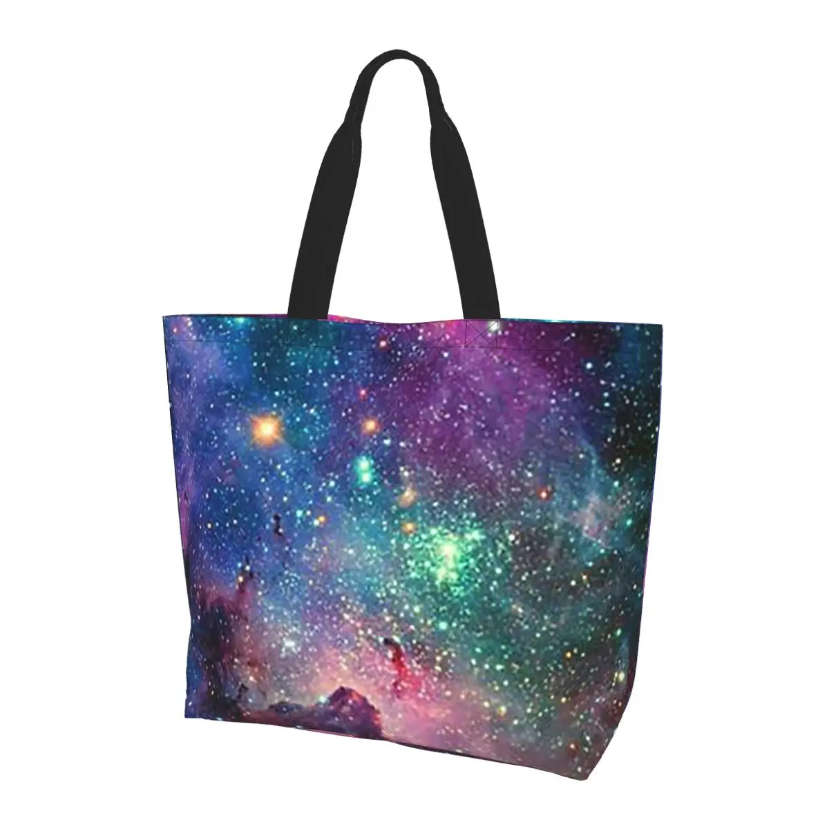 

Galaxy Сумка-тоут для покупок Холщовая сумка на плечо большой вместимости Сумка-шоппер для продуктов для женщин