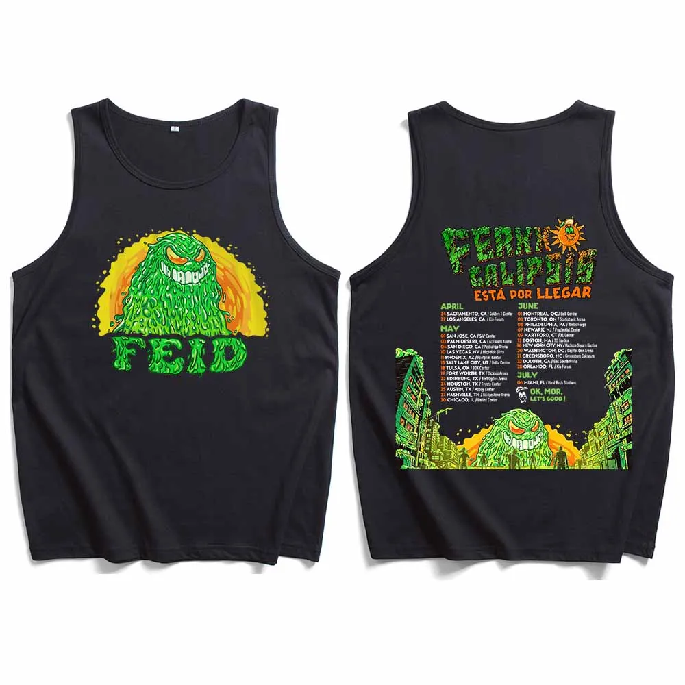 

Feliz Cumpleanos Ferxxo Feid World Tour 2024 Shirts Vest Tank Tops T-Shirt Man Woman Tops Sleeveless